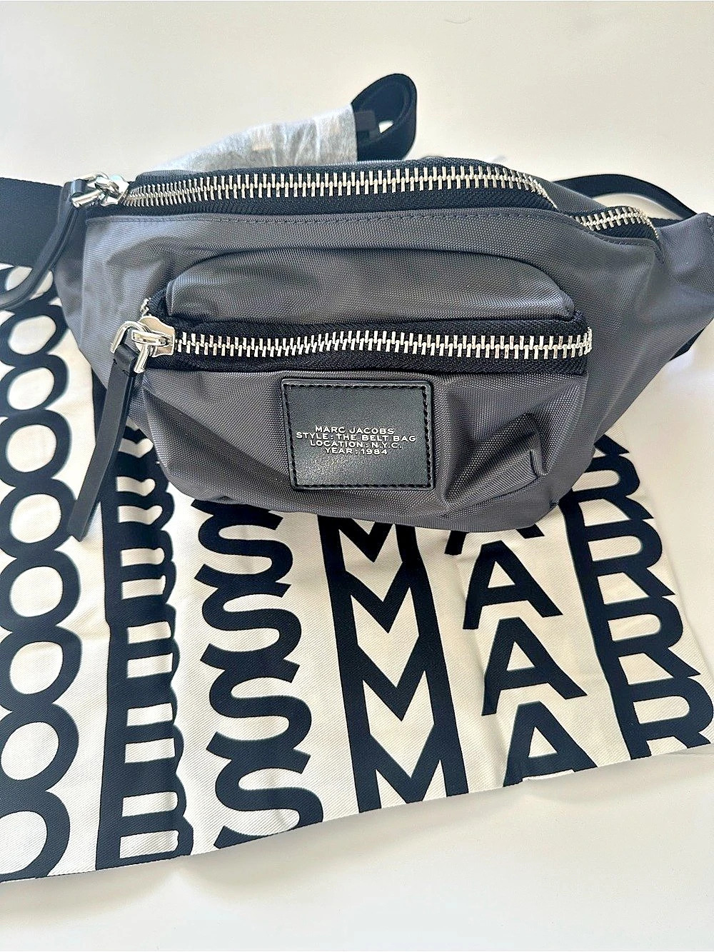 Marc Jacobs The Biker Nylon Belt Bag Black